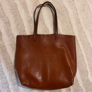 Madewell cognac brown The Transport Tote